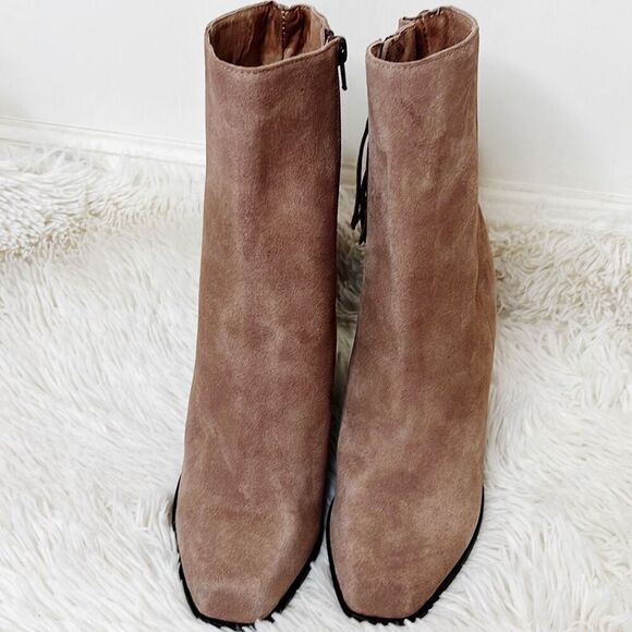 Jeffrey Campbell Suede Tassel Wedge Ankle Boot SZ 8 Brown - Picture 2 of 6